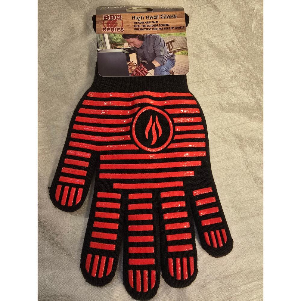 Cordova 11" Machine-Knit BBQ Silicone Grip Oven / Grill Glove